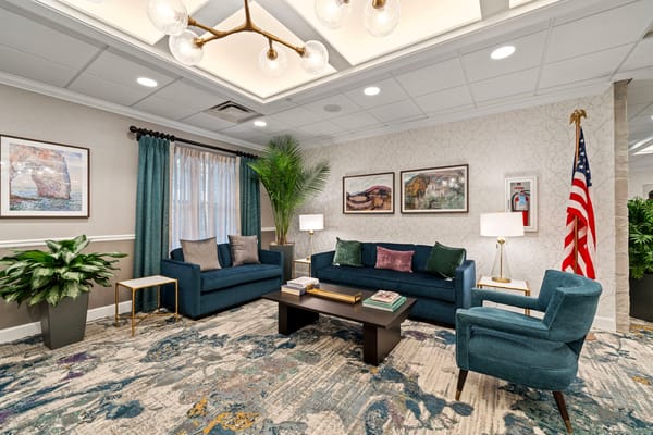 Cozy interior common area with comfortable seating