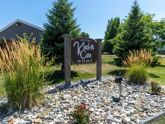 Welcome sign for Kinder Care Assisted Living Home