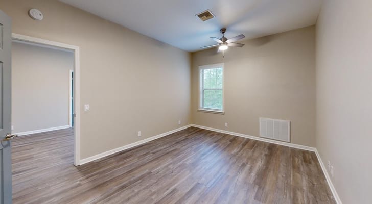 Empty resident room with natural light coming in
