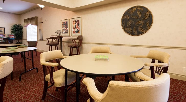 Common area with seating for activities