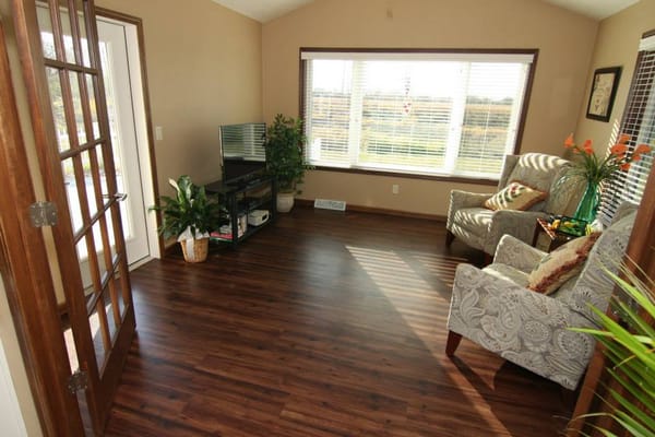 Cozy interior living area with natural light and seating