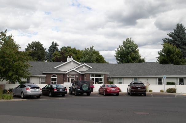 Parking lot and entrance of South Hill Village