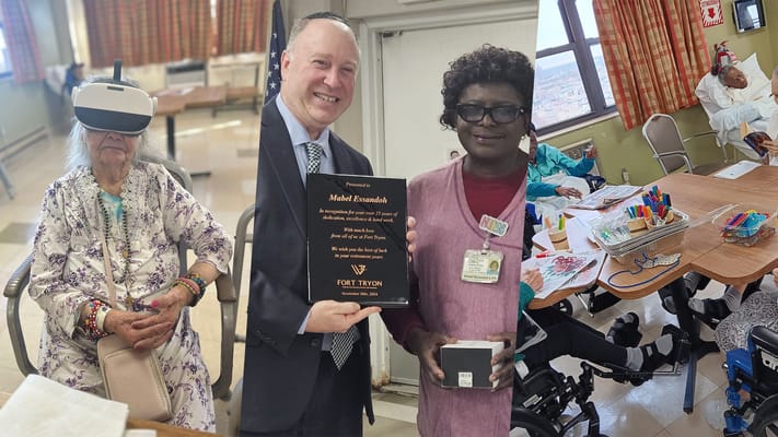 Residents participating in activities and receiving awards