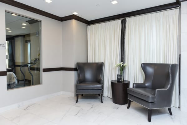 Comfortable seating area with decor in a serene setting