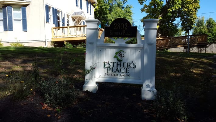 Sign for Esther's Place Assisted Living