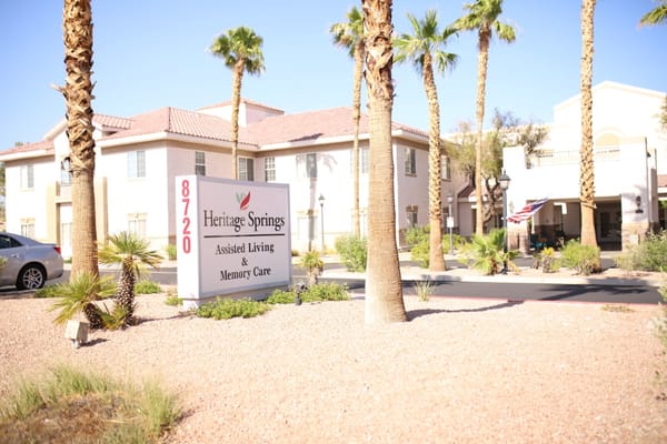Sign for Heritage Springs Assisted Living and Memory Care