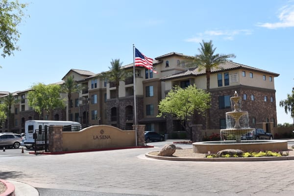 Exterior view of La Siena assisted living facility
