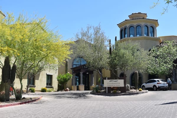 Entrance of Clearwater Pinnacle Peak nursing home