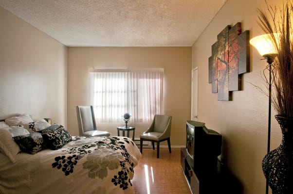 Cozy interior of a resident's room with furniture
