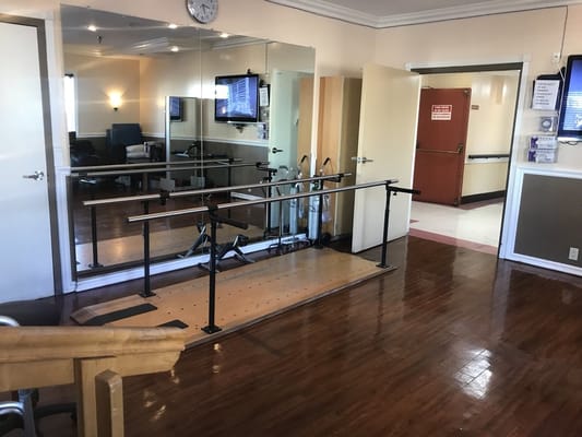 Interior view of a facility's physical therapy area