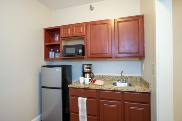 Well-equipped kitchenette in a cozy living space