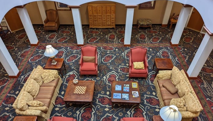 View of a common area with seating and decor