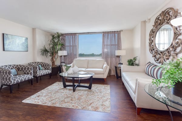 Cozy lounge area with comfortable seating