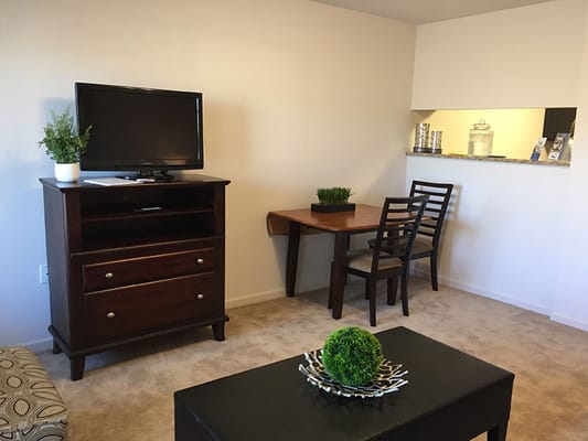 Cozy private room with furniture and TV