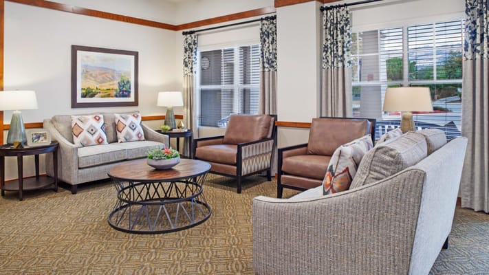 Cozy common area with comfortable seating and decor