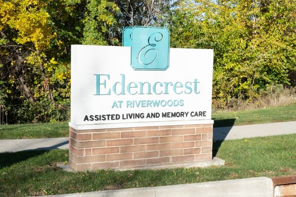 Sign for Edencrest at Riverwoods facility