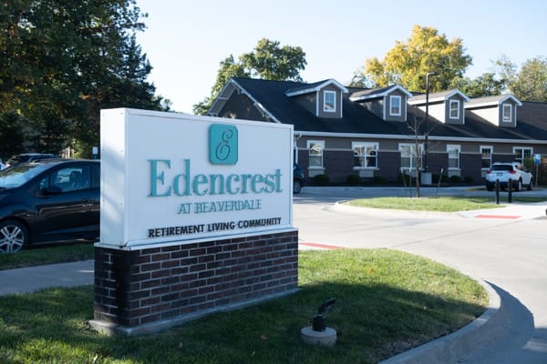 Entrance sign of Edencrest at Beaverdale residential facility