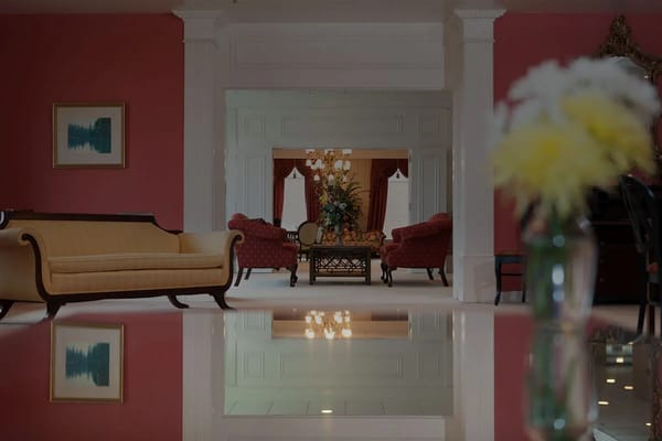 Interior view of a well-decorated lounge area