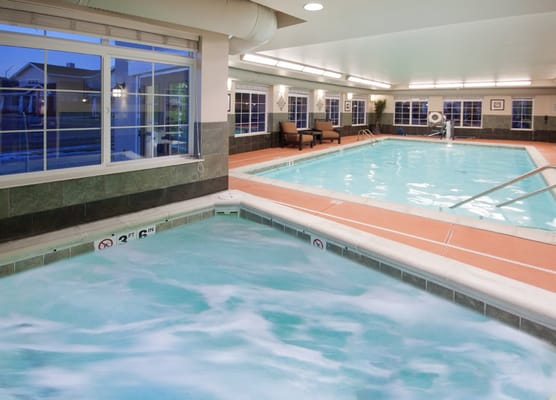 Indoor swimming pool and spa area