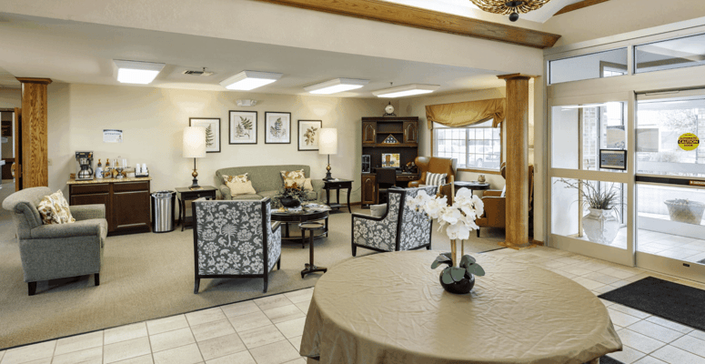 Common area with comfortable seating and decor