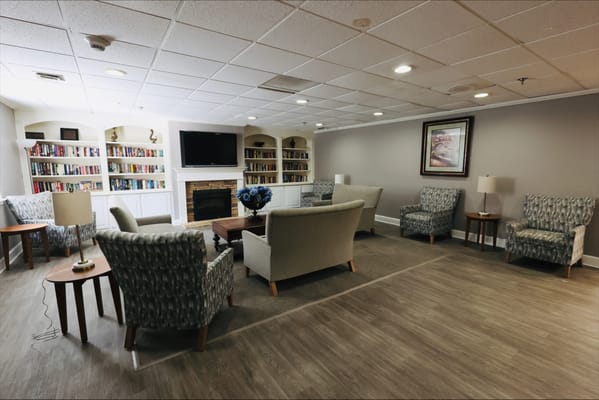 Comfortable seating area in a common space