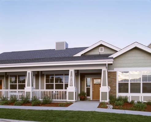 Exterior view of a senior living facility