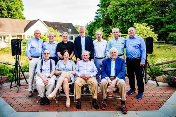 Group of residents enjoying a sunny outdoor event