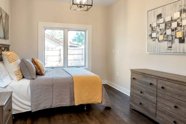 Private resident bedroom with modern decor
