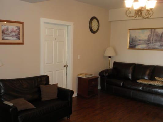 Interior view of a common area in a residential living space