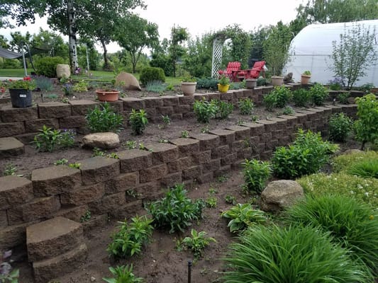 Beautifully landscaped outdoor garden area