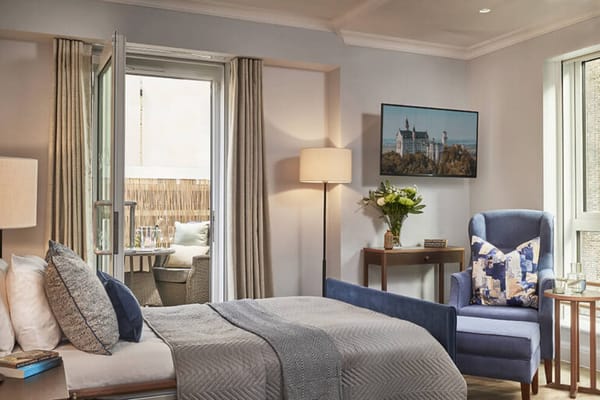 Cozy resident room with furnishings and a view