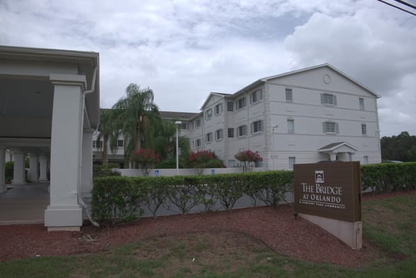 Exterior of The Bridge at Orlando senior living facility