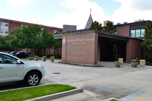 Entrance view of the Archbishop Philip M. Hannan Pavilion