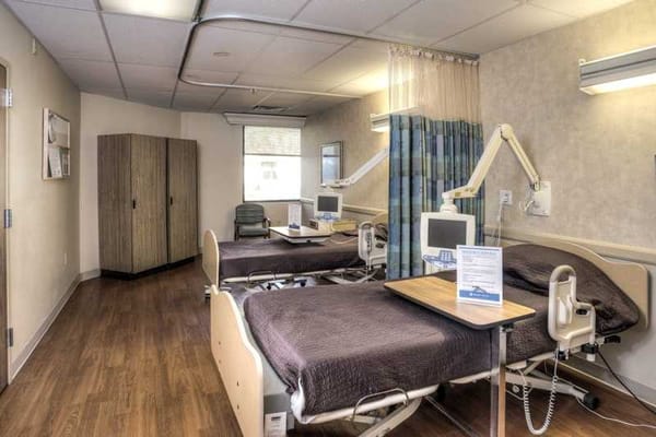 Interior view of a shared resident room with beds