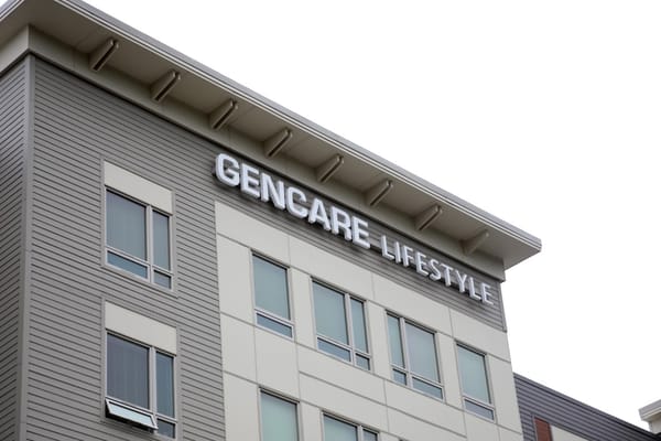Exterior of GenCare Lifestyle building with signage