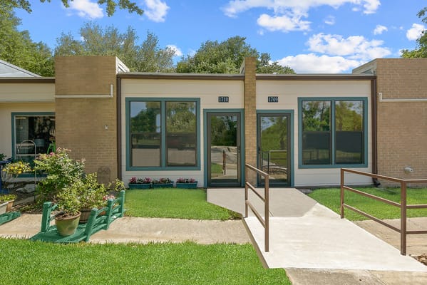 Exterior view of the facility with accessible entrance