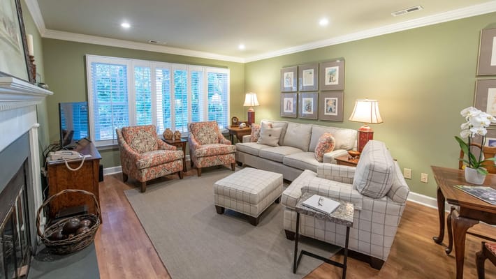 Cozy common area with comfortable seating and natural light