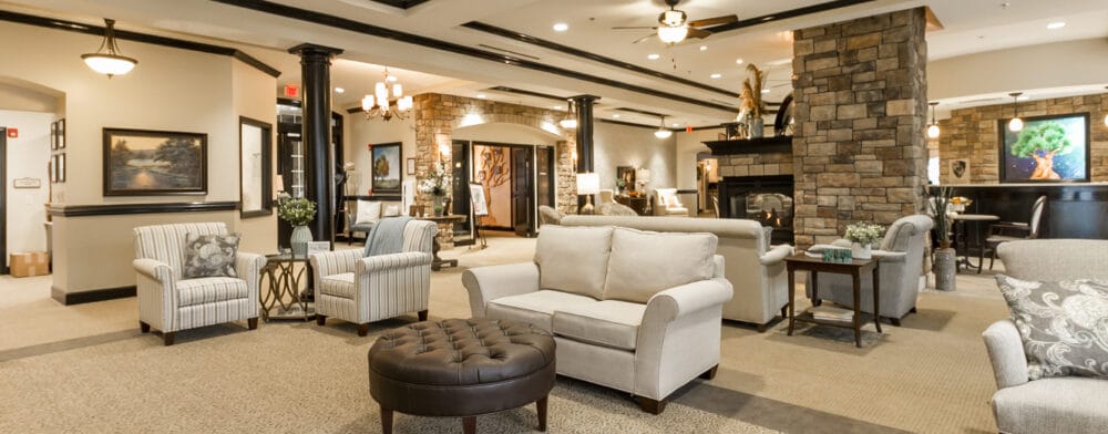 Common area with comfortable seating and decor