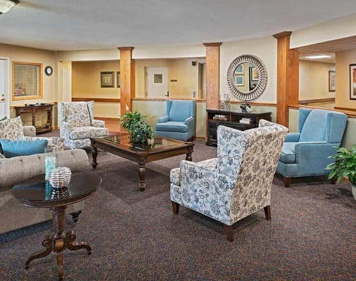 Cozy lounge area with comfortable seating