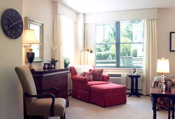 Cozy interior of a resident room with furnishings