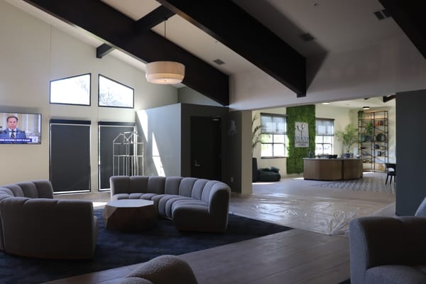 Interior view of a common area in a supportive living facility
