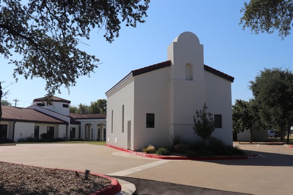 Exterior view of a supportive living facility building