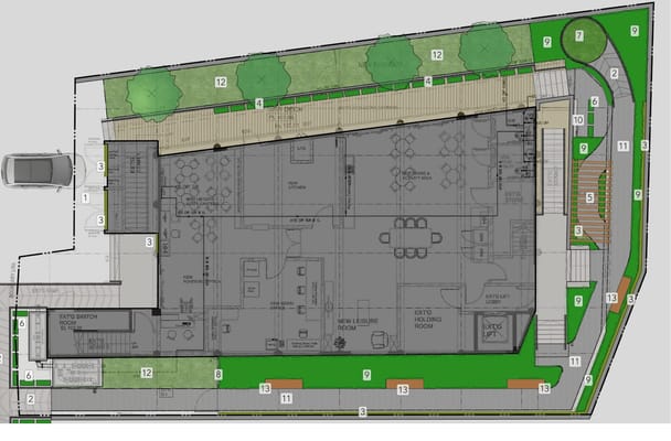 Architectural floor plan of Charis Manor Nursing Home