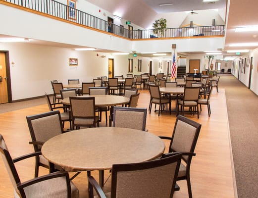 Interior view of a common area in the facility