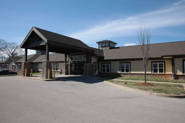 Entrance of senior living facility, The Willows at Springhurst, Louisville