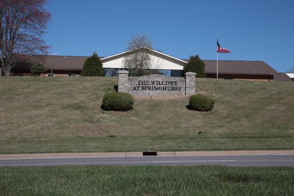 Sign for The Willows at Springhurst facility
