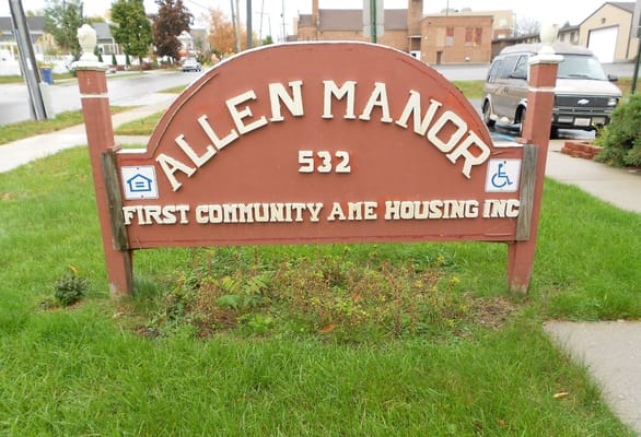 Signage for Allen Manor Senior Housing