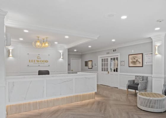 Bright reception area with modern decor