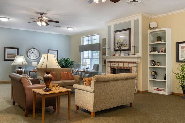 Cozy common area with comfortable seating and decor
