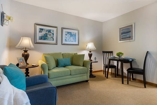 Cozy common area with seating and decor